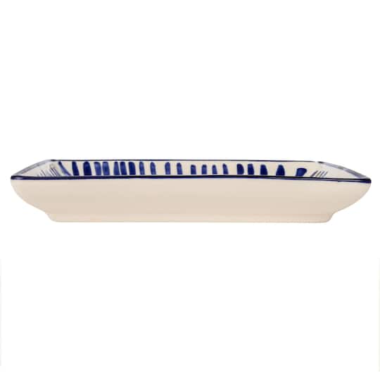 Hello Honey® Blue & Yellow Lemon Stoneware Plate, 12ct.
